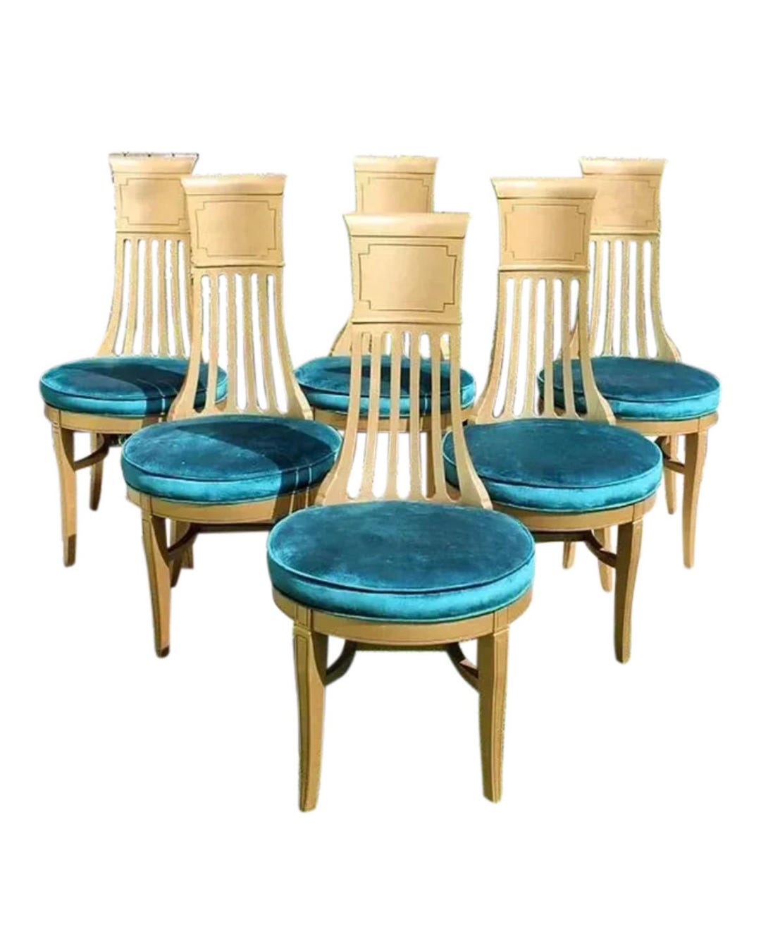 Peacock Blue Velvet Dining Room Chairs - Etsy