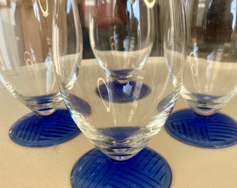 Blue Based Glasses - Set of 4