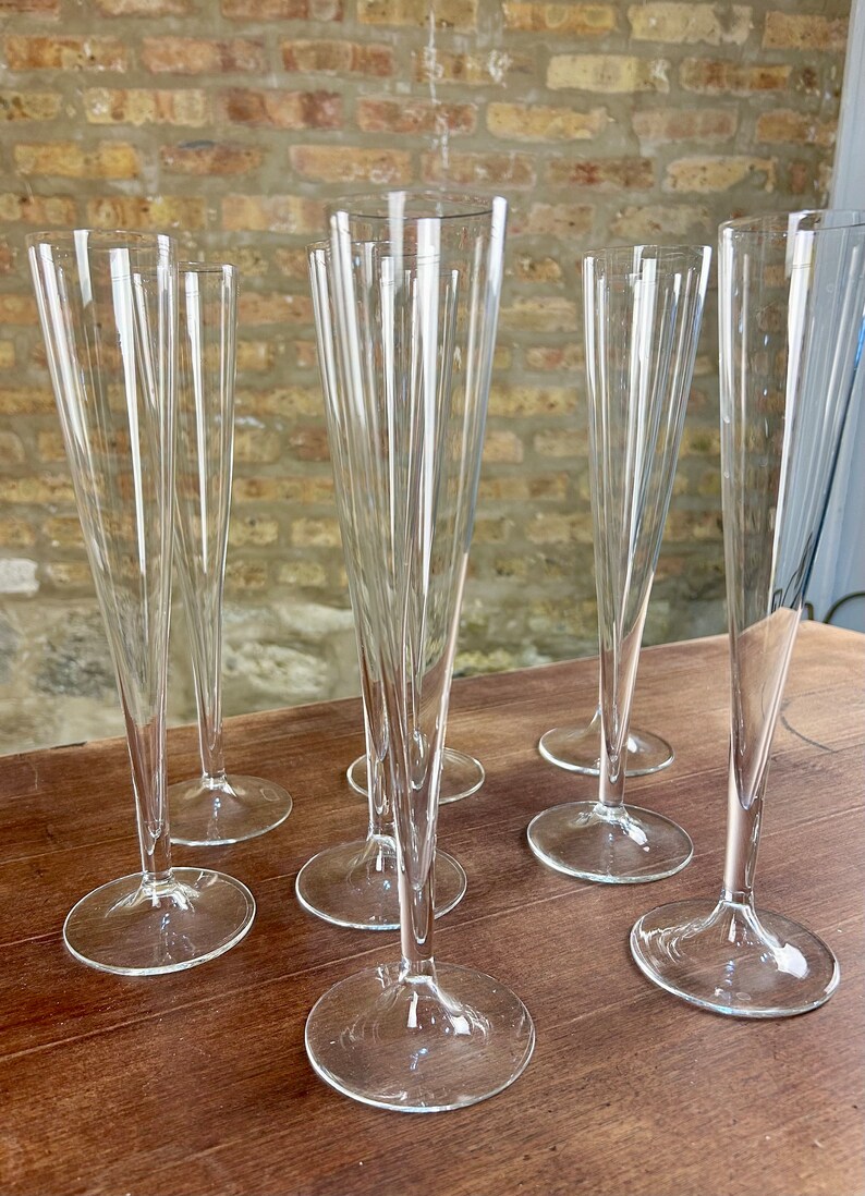 Tall Champagne Flutes Set of 8 image 4