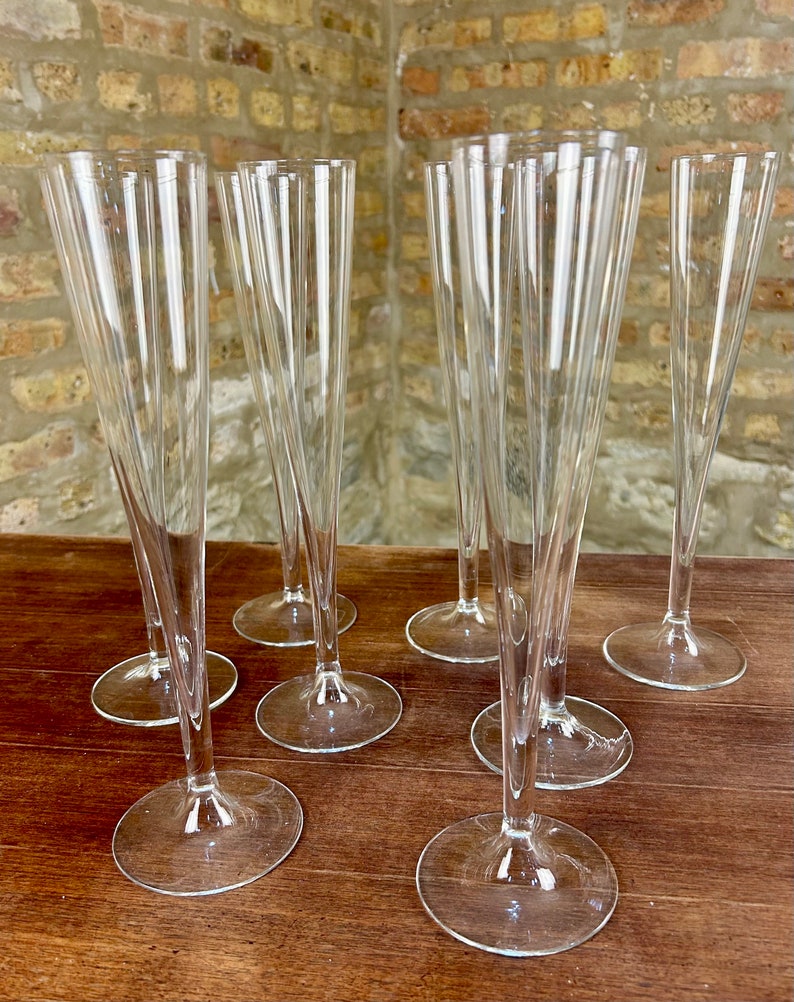 Tall Champagne Flutes Set of 8 image 5