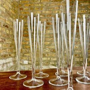 Tall Champagne Flutes Set of 8 image 3