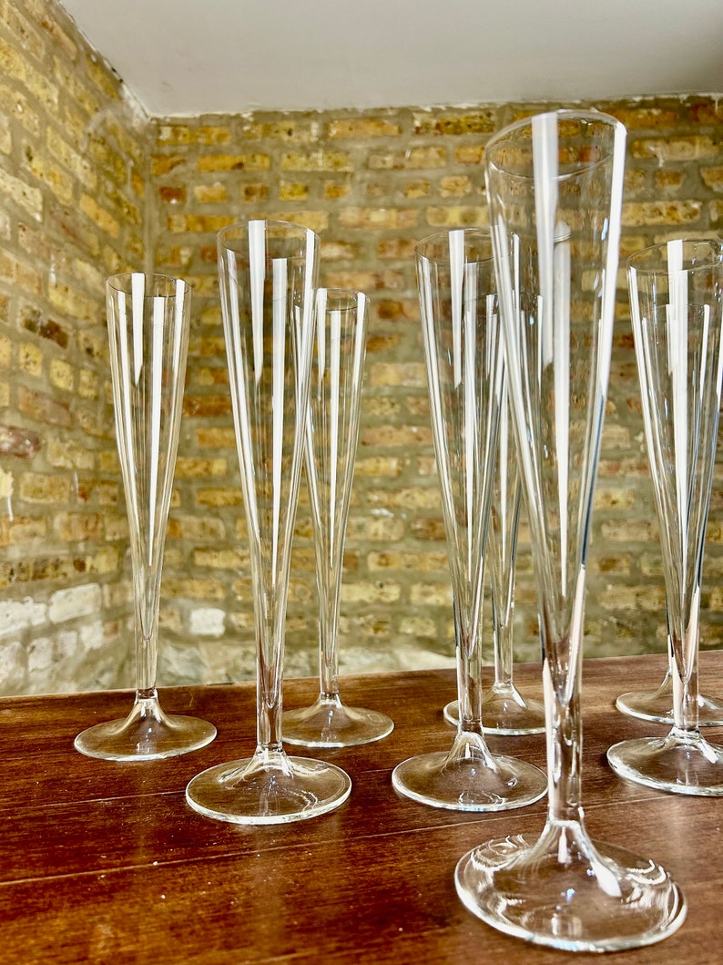 Tall Champagne Flutes Set of 8 image 3