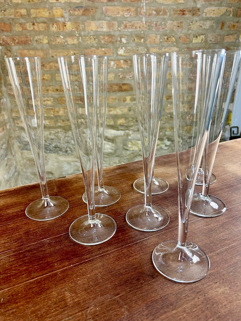 Tall Champagne Flutes Set of 8 image 2