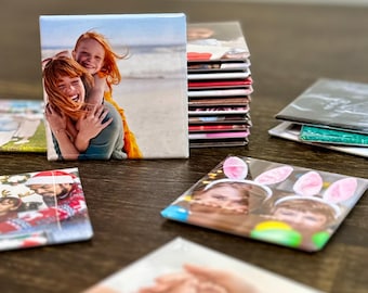 Custom Photo Magnets, 2x2" Square Fridge Magnets, Personalized Gift & Keepsake