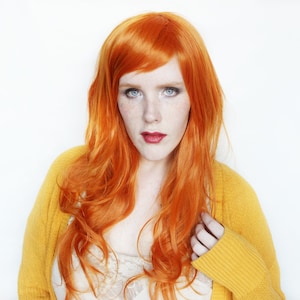 Ginger Orange wig | Halloween wig | Wavy Orange wig with bangs | Scene wig, Cosplay wig | Tango Spice