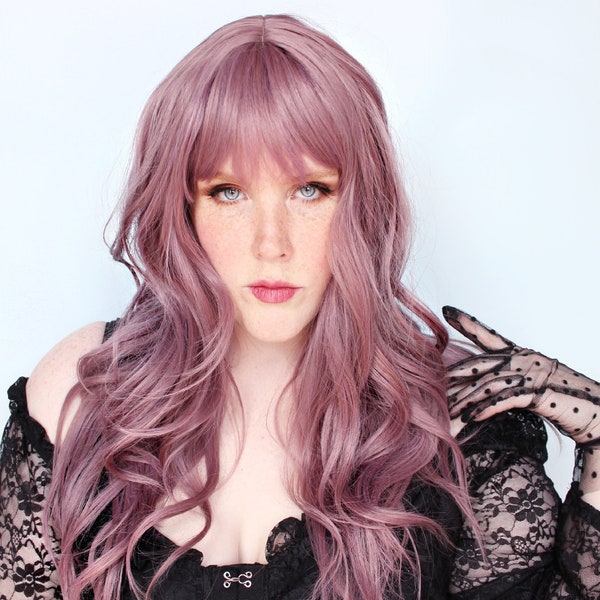 Long purple wig, wavy purple wig, pastel wig, pastel purple wig, scene wig, soft girl wig, long pastel wig -- Dream Whisper