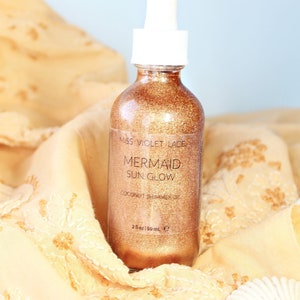 Bronze Shimmer Oil, coconut copper shimmer body oil, natural and vegan image 2