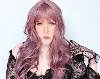 Long purple wig, wavy purple wig, pastel wig, pastel purple wig, scene wig, soft girl wig, long pastel wig -- Dream Whisper