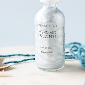 Mermaid Shimmer Drops, light body shimmer, natural vegan image 2