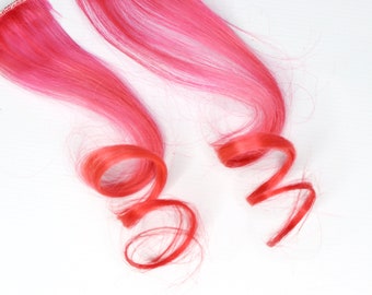Pink Hair Extension, Human hair extension, clip in extension --Lovers