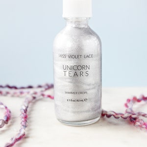 Unicorn Shimmer Drops, gifts for her, light body shimmer sparkle, natural and vegan image 2