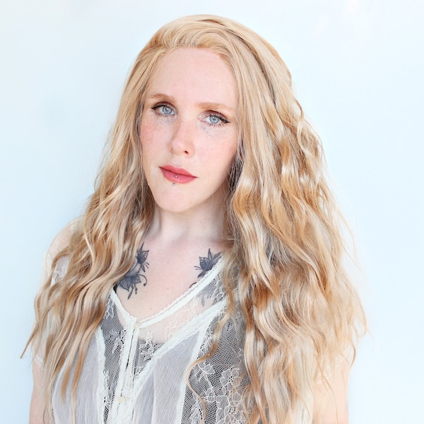 Blonde Lace Front Wig · Wavy Long Swiss Plucked No Bangs Unit