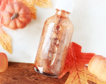 Pumpkin Spice Shimmer, Autumn body oil, fall chai body oil moisturizer, natural & vegan