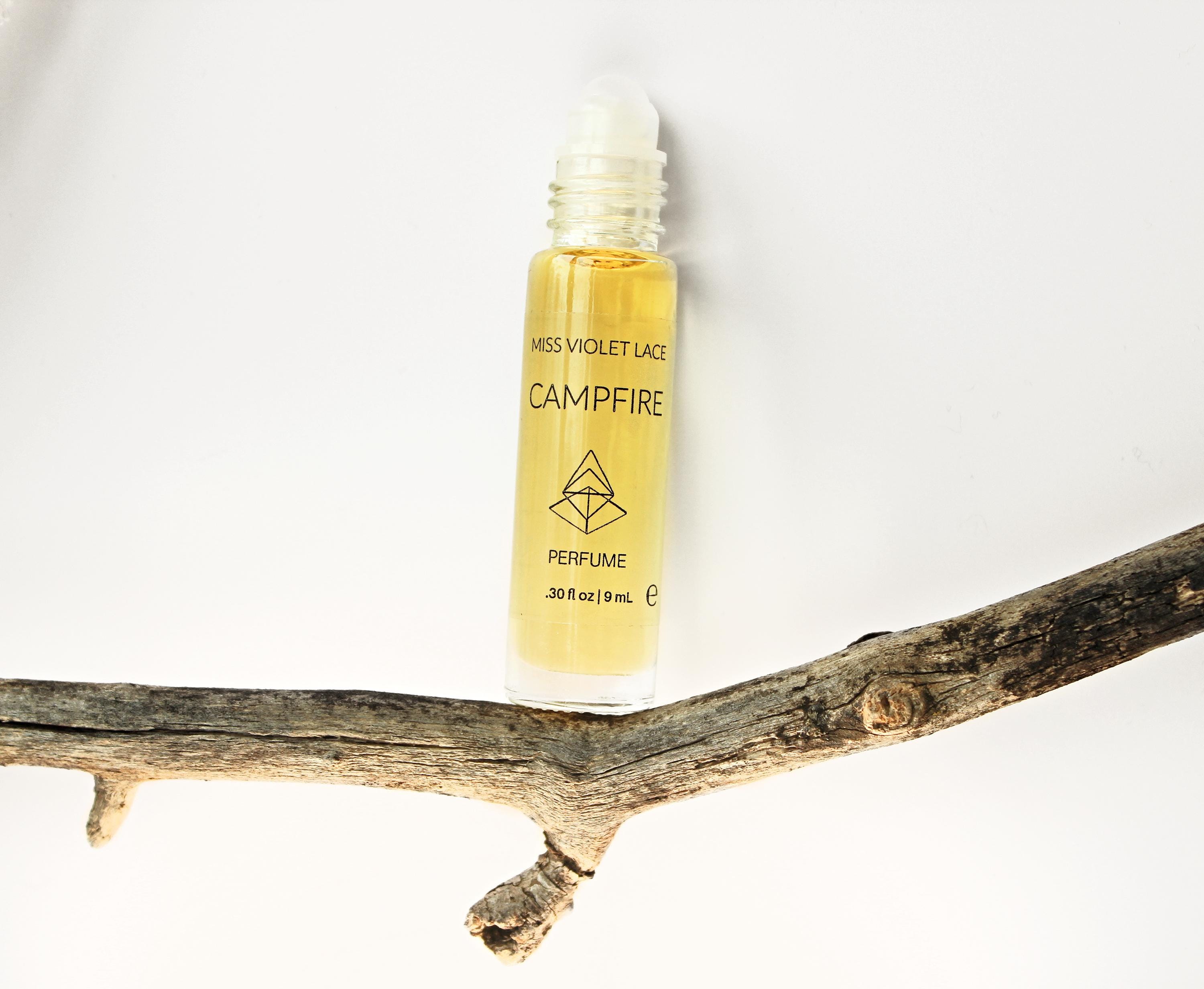 Campfire Perfume, Smoke, Burnt Wood and Autumn Air, 100% Natural and Vegan 