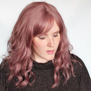 Long purple wig, wavy purple wig, pastel wig, pastel purple wig, scene wig, soft girl wig, bob pastel wig -- Stardust