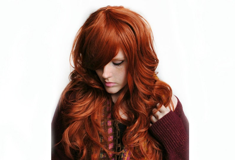 Auburn wig | Red wig, curly red wig, scene wig | Auburn Red Hair | Natural Boho Indie Hair | Autumn Darling 