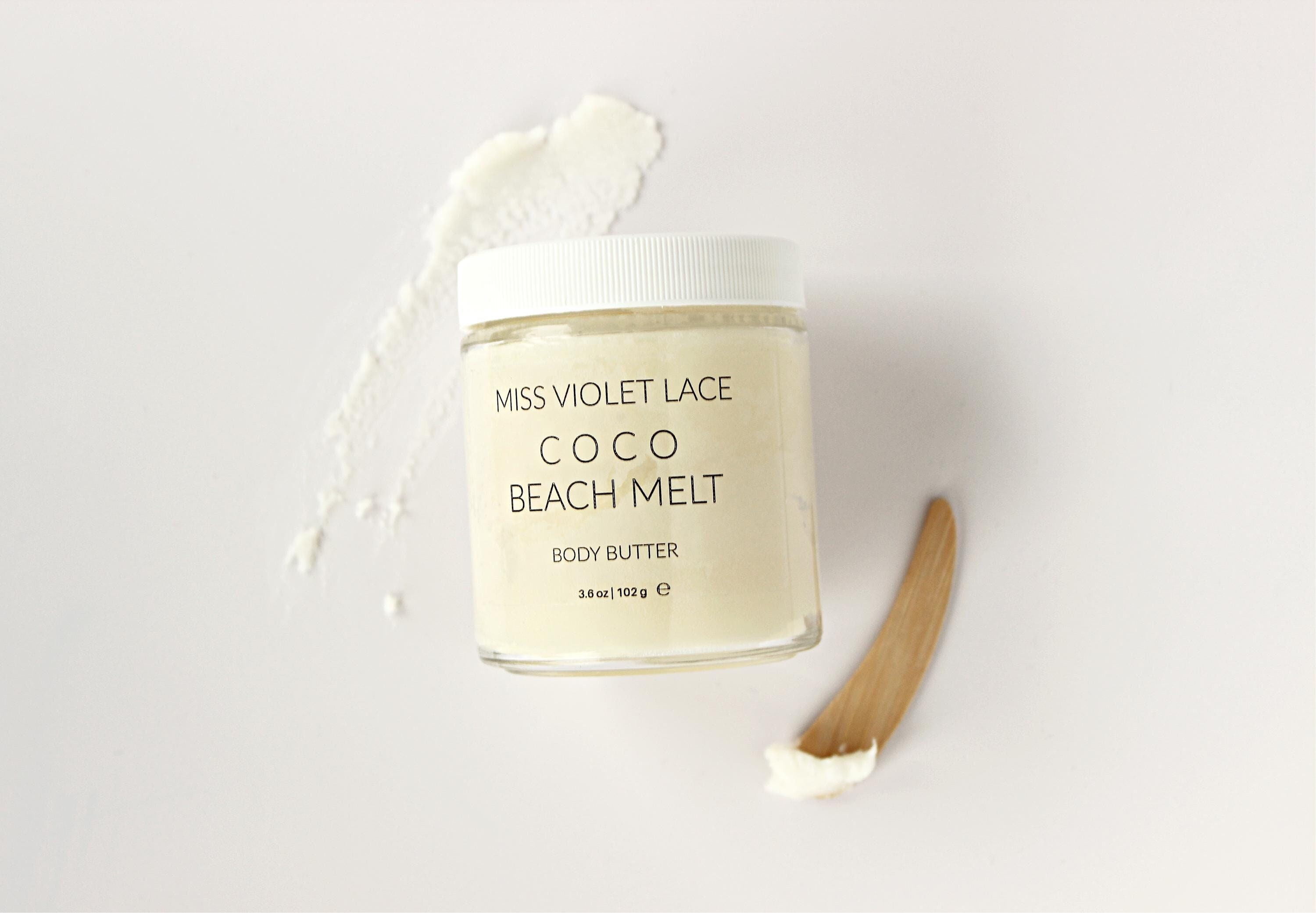 Coconut Body Butter, Beachy Body Butter Balm, 100% natural - vegan - cruelty-free
