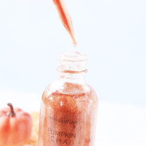 Pumpkin Spice Shimmer, Autumn body oil, fall chai body oil moisturizer, natural & vegan image 5