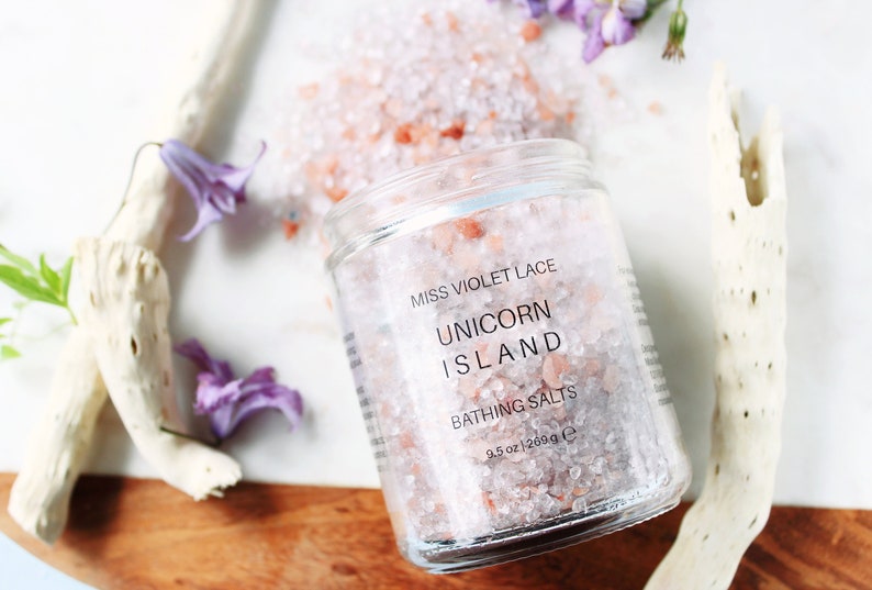 Unicorn Bath Salts Natural Vegan Bath Salts Dead Sea Pink Etsy