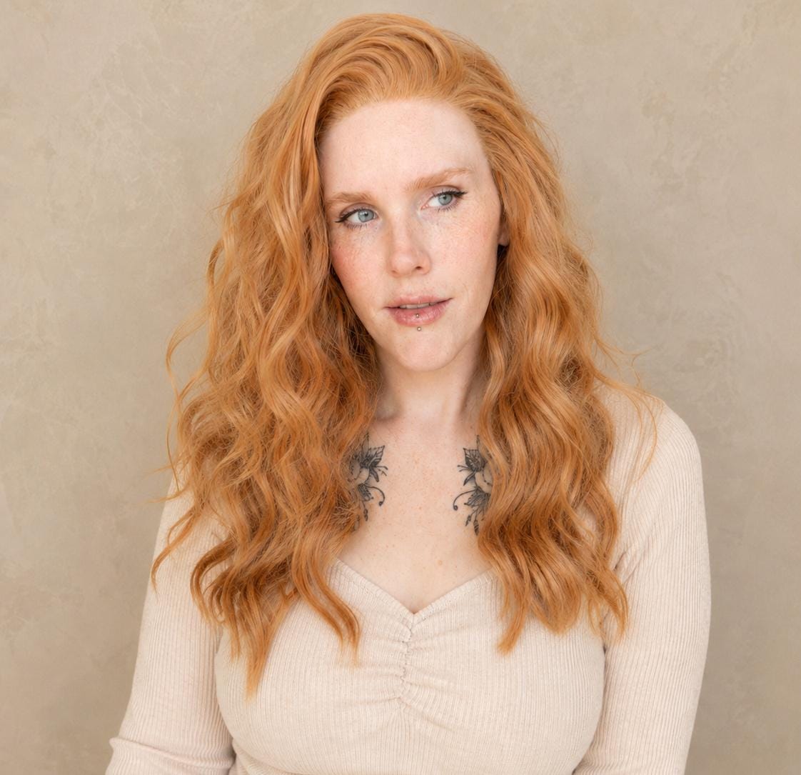Strawberry Blonde Lace Front Wig * Golden Honey Long Wavy Curly Synthetic Unit * Peach Sunset