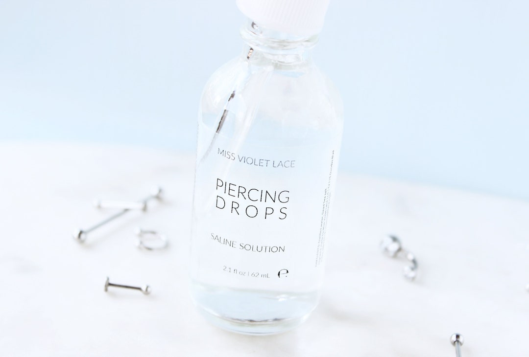 Piercing Drops Piercing Aftercare Solution Saline Salt Wash Etsy