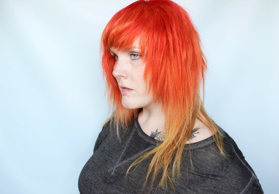 Human Hair Scene Wig 22 Human Hair Wig Orange Human - Etsy Australia Human Hair Scene Wig 22 Human Hair Wig Orange Human - Etsy Australia
