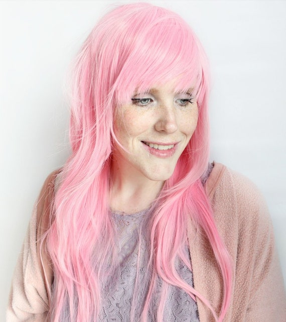 pastel pink scene hair