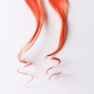 Orange Pink Hair Extension, Human Hair extension -- Coral Crush