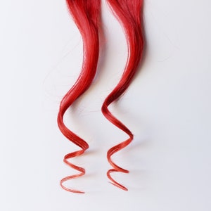 Orange Clip In Extension, 18&quot; extension, Human hair extension, Boho hair accesories, festival hair, clip in extension -- Fire on the Wind