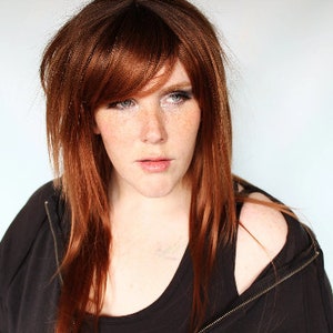 Straight auburn red wig, 30&quot; wig, heat styleable wig, brown red wig, reddish wig, straight red wig -- Ginger Bark