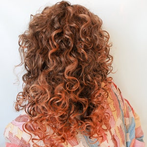 Curly red wig, reddish brown wig Summer Sunshine image 5