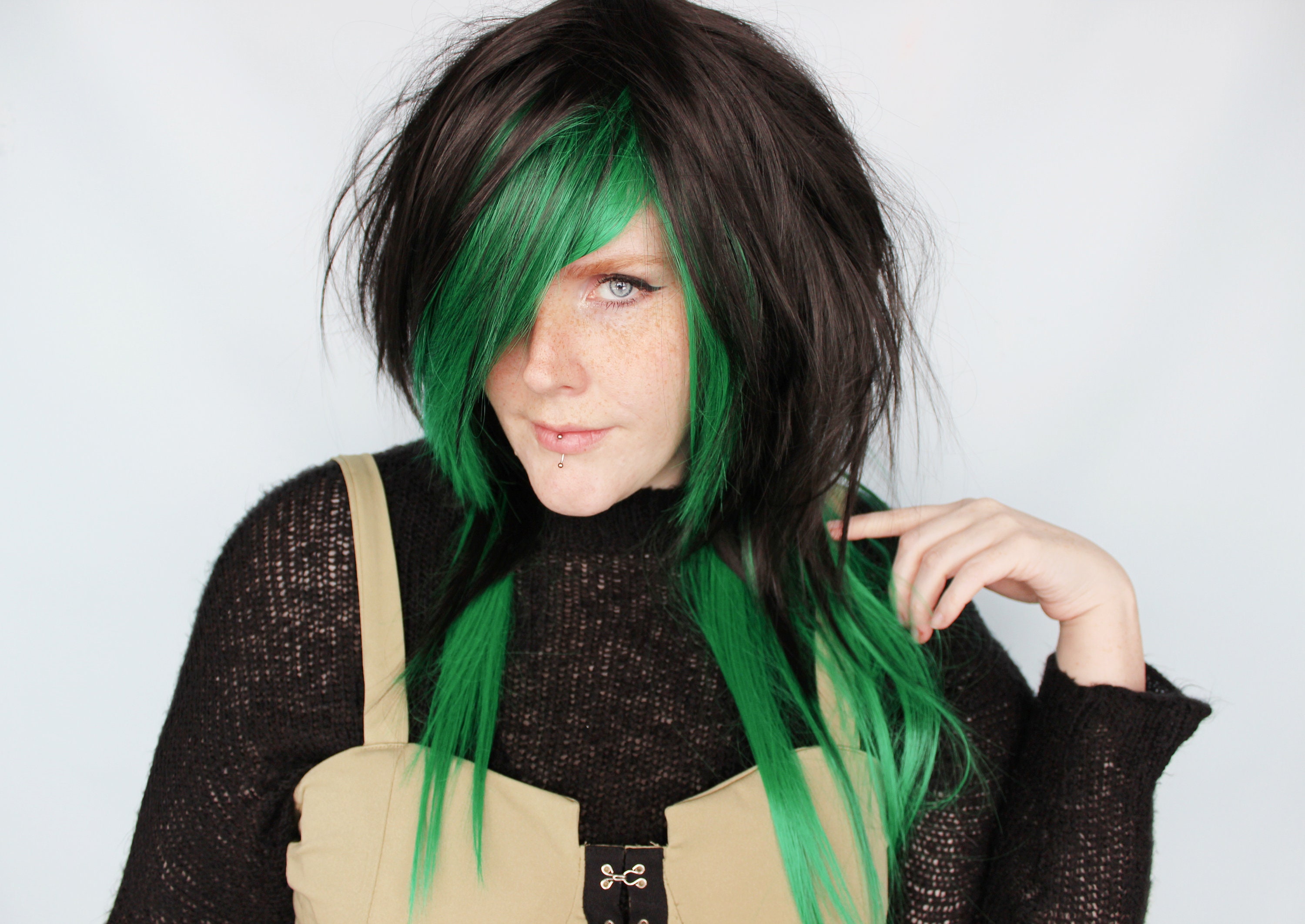 Green hair emo