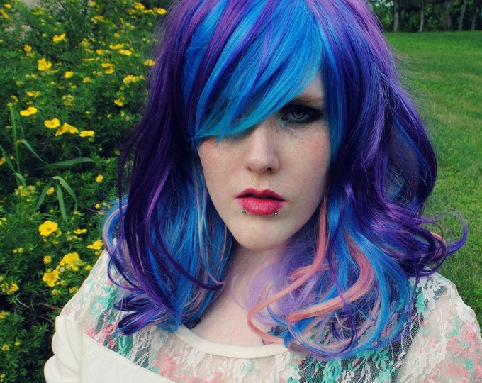 Blue Purple Pink Hair Color on Different Hair Types - wide 1