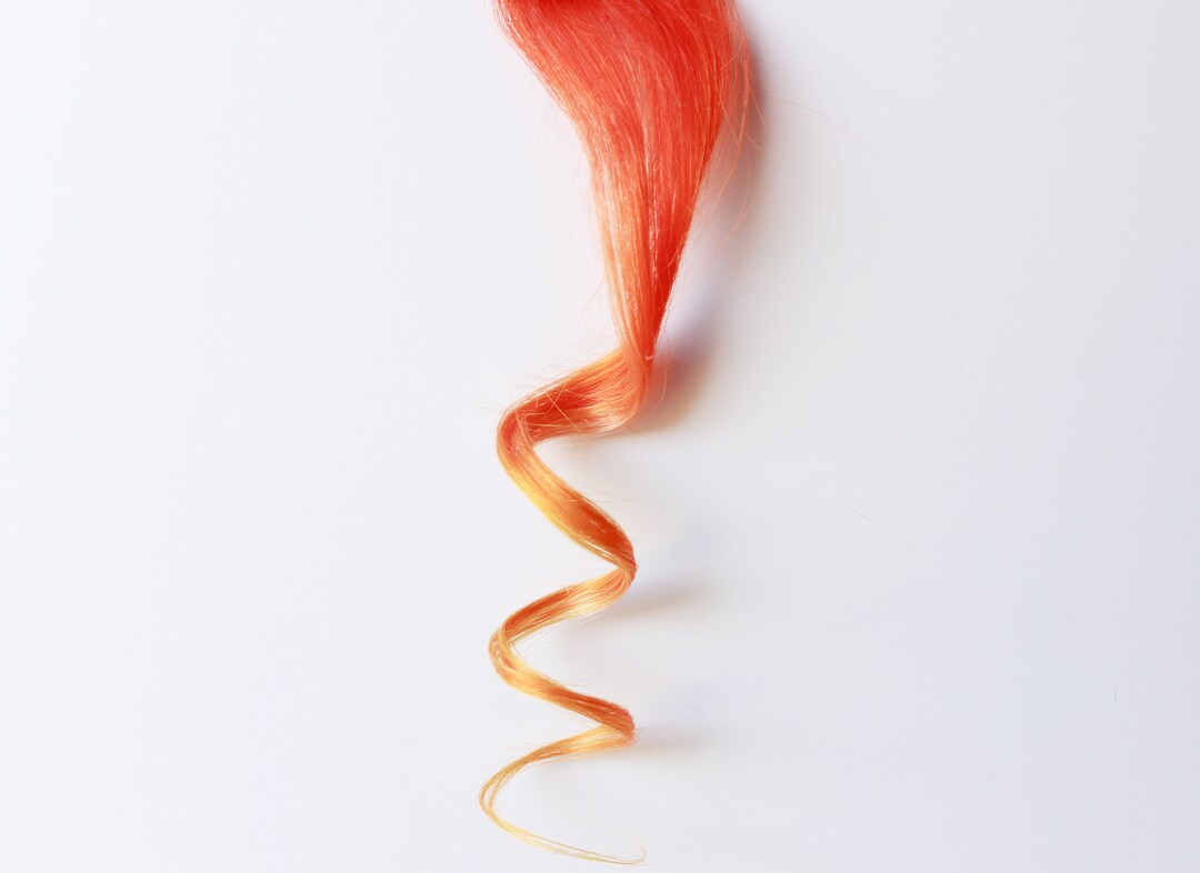 Orange Hair Extension, Human Hair Extension, Clip in Extension ...