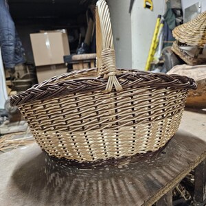Large Wicker Basket with Sturdy Handle – Handmade Decorative Storage & Home #3