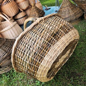 Large Wicker Basket with Sturdy Handle – Handmade Decorative Storage & Home image 7