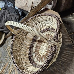 Large Wicker Basket with Sturdy Handle – Handmade Decorative Storage & Home image 13