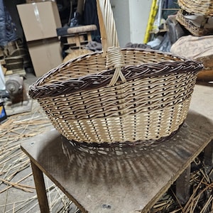 Large Wicker Basket with Sturdy Handle – Handmade Decorative Storage & Home image 12