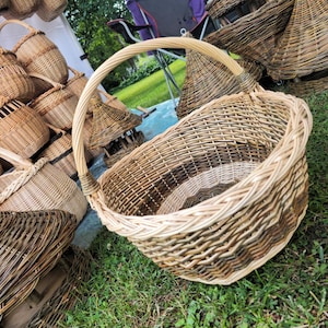 Large Wicker Basket with Sturdy Handle – Handmade Decorative Storage & Home image 8