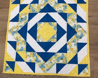 Spring like quilted table cloth, wall hanging, 25" by 25"