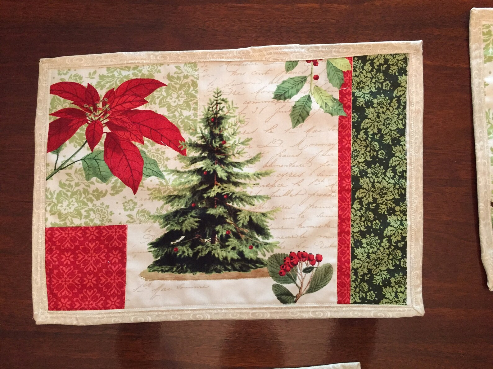 Quilted Christmas Tree placemats 4 Christmas placemats Etsy