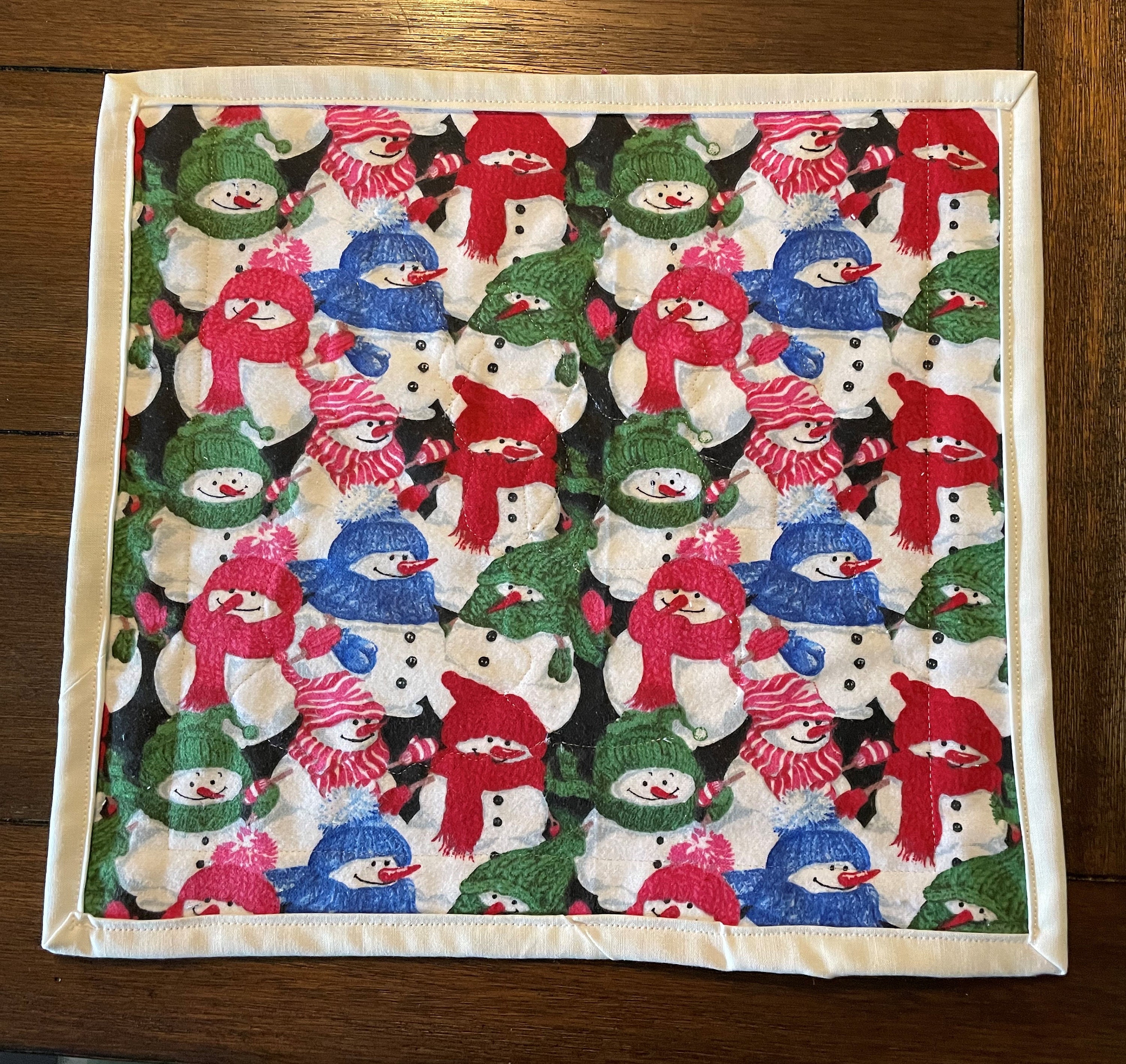 Snowman Placemats Holiday Placemats Christmas Placemats Etsy
