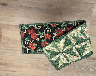 Christmas table runner. Measures 37" by 10".