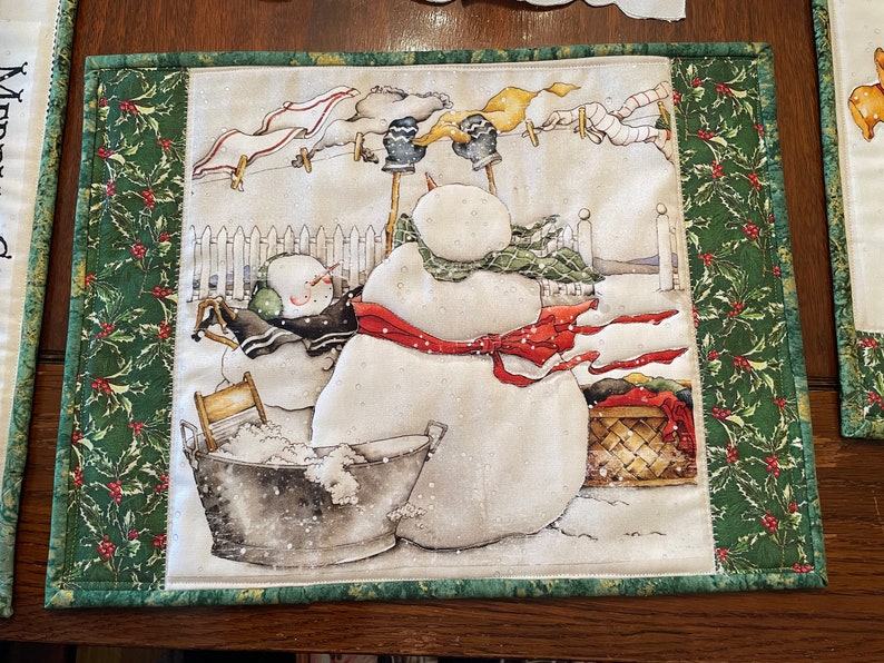 Snowman Smiles Quilted Placemat NCU0NNT1727