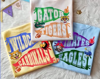 Custom Mascot Pennant Shirt, Divided Sports Team Design