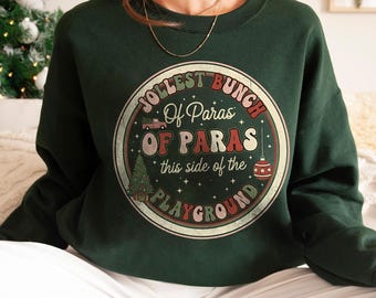 Jolliest Bunch Of Paras Christmas Crewneck Sweatshirt