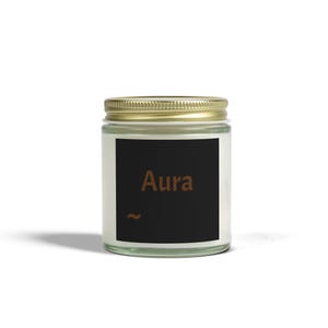 Aura Scented Candle: Coconut Apricot Wax, Aromatherapy Home Decor