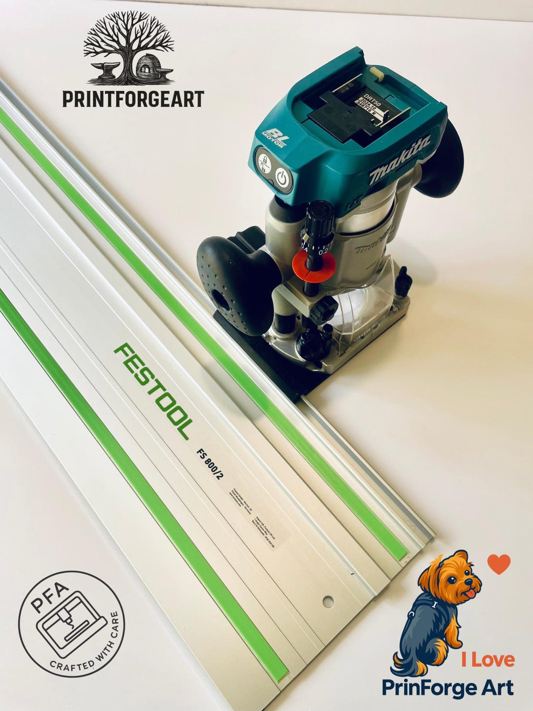 Adapter Für Makita -> Festool Gleitschiene (DRT50, RT001G, RT0700) - 18V