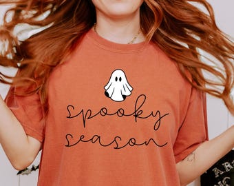 Comfort Colors® Spooky Season Shirt, Ghost Halloween Tee