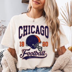 Comfort Colors® Retro Chicago Football 1920 Shirt, Chicago Football Shirt, Chicago Football Women Shirt, Chicago Football Gift Shirt